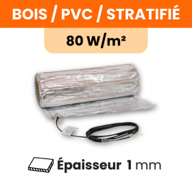 Plancher chauffant électrique sous parquet - 80 W/m² Plancher chauffant électrique sous parquet - 80 W/m²