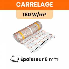 Plancher chauffant électrique sous carrelage - 160 W/m² Plancher chauffant électrique sous carrelage - 160 W/m²
