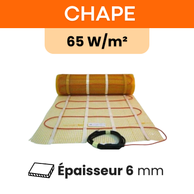 Plancher chauffant électrique sur chape - 65 W/m²