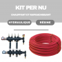 Kit plancher chauffant hydraulique 30 à 120m² collecteur résine - tube PER