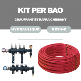 Kit plancher chauffant hydraulique 30 a 120 m² collecteur résine - tube PER BAO Kit plancher chauffant hydraulique 30 a 120 m² collecteur résine - tube PER BAO