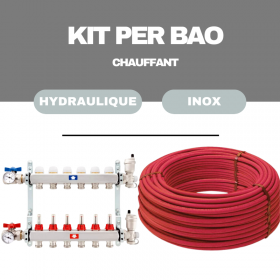 Kit plancher chauffant hydraulique 30 a 120 m² collecteur inox - tube PER BAO Kit plancher chauffant hydraulique 30 a 120 m² collecteur inox - tube PER BAO