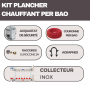 Kit plancher chauffant hydraulique 30 a 120 m² collecteur inox - tube PER BAO