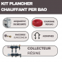 Kit plancher chauffant hydraulique 30 a 120 m² collecteur résine - tube PER BAO