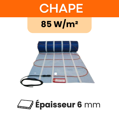 Plancher chauffant électrique sous chape - 85 W/m² - 1910 W